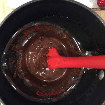 Melt chocolate in a double boiler